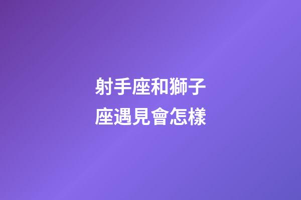 射手座和獅子座遇見會怎樣-第1張-星座運勢-玄機派