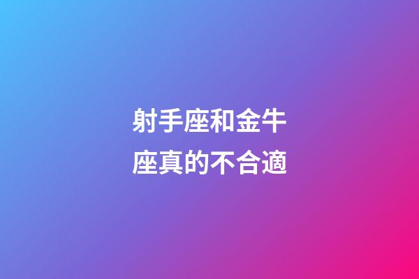 射手座和金牛座真的不合適-第1張-星座運勢-玄機派