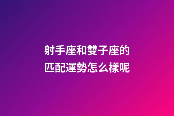 射手座和雙子座的匹配運勢怎么樣呢-第1張-星座運勢-玄機派