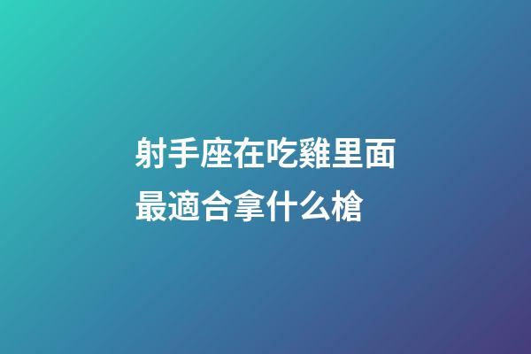 射手座在吃雞里面最適合拿什么槍
