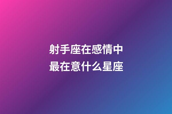 射手座在感情中最在意什么星座-第1張-星座運勢-玄機派