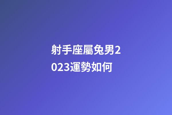 射手座屬兔男2023運勢如何-第1張-星座運勢-玄機派