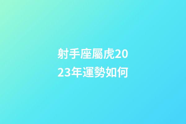 射手座屬虎2023年運勢如何-第1張-星座運勢-玄機派