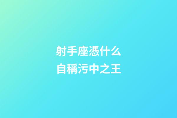射手座憑什么自稱污中之王-第1張-星座運(yùn)勢(shì)-玄機(jī)派