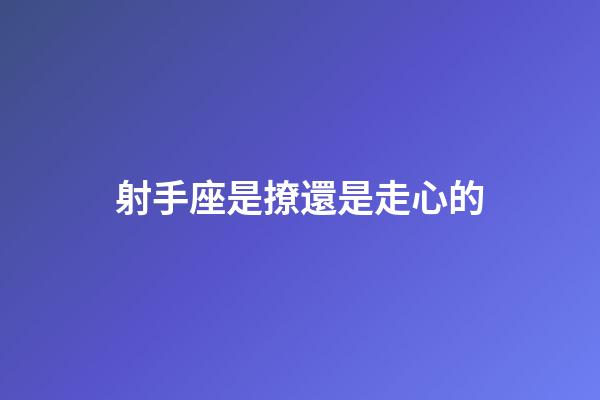 射手座是撩還是走心的-第1張-星座運(yùn)勢(shì)-玄機(jī)派