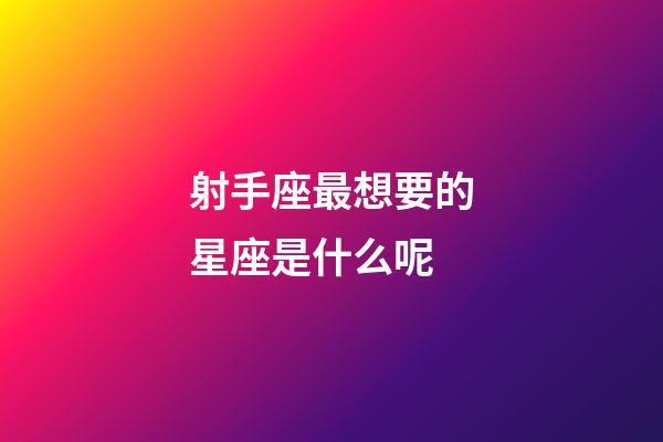 射手座最想要的星座是什么呢-第1張-星座運勢-玄機派