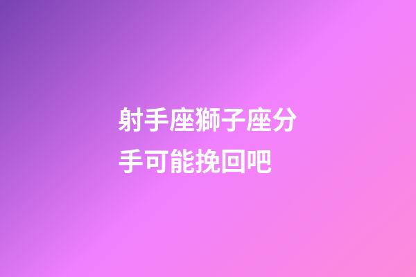 射手座獅子座分手可能挽回吧-第1張-星座運勢-玄機派