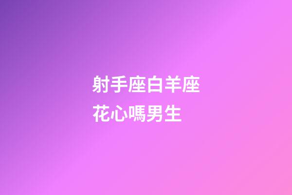 射手座白羊座花心嗎男生-第1張-星座運勢-玄機派