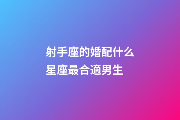 射手座的婚配什么星座最合適男生-第1張-星座運勢-玄機派