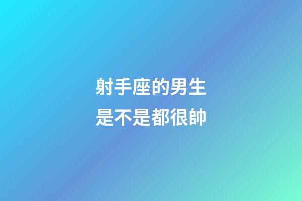 射手座的男生是不是都很帥-第1張-星座運勢-玄機派