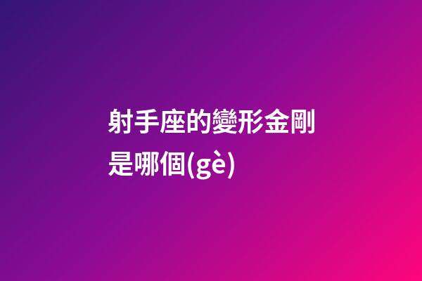 射手座的變形金剛是哪個(gè)
