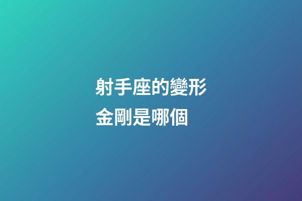 射手座的變形金剛是哪個