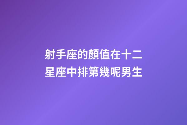 射手座的顏值在十二星座中排第幾呢男生-第1張-星座運(yùn)勢(shì)-玄機(jī)派