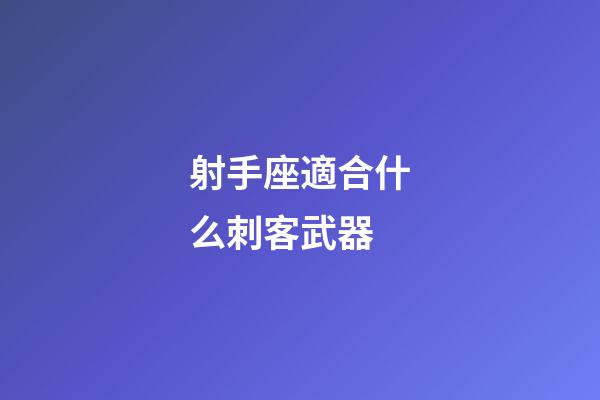 射手座適合什么刺客武器