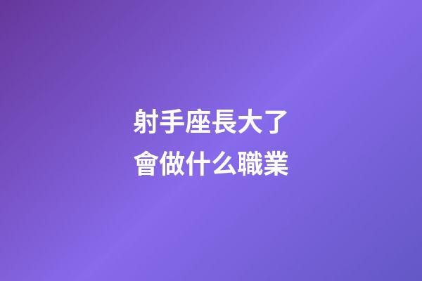 射手座長大了會做什么職業-第1張-星座運勢-玄機派