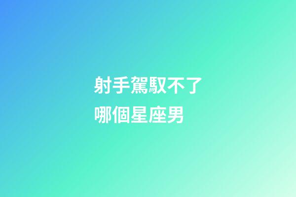 射手駕馭不了哪個星座男-第1張-星座運勢-玄機派