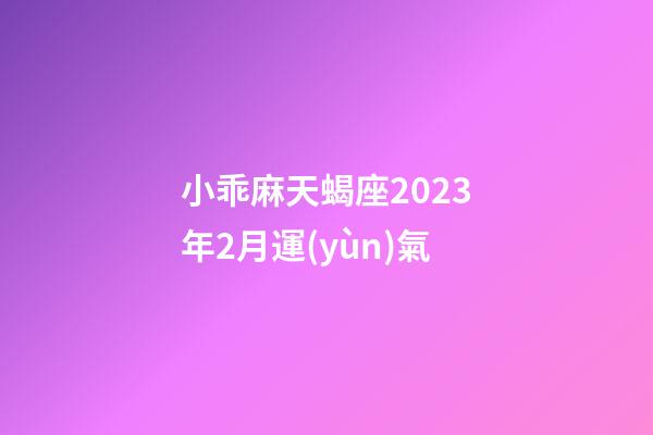 小乖麻天蝎座2023年2月運(yùn)氣