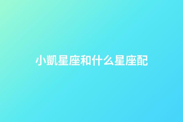 小凱星座和什么星座配-第1張-星座運勢-玄機派