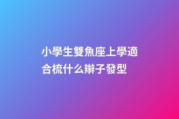 小學生雙魚座上學適合梳什么辮子發型