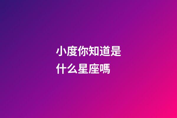 小度你知道是什么星座嗎-第1張-星座運勢-玄機派