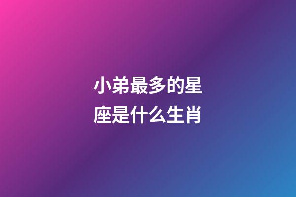 小弟最多的星座是什么生肖-第1張-星座運(yùn)勢(shì)-玄機(jī)派