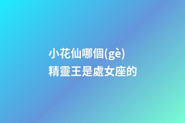 小花仙哪個(gè)精靈王是處女座的