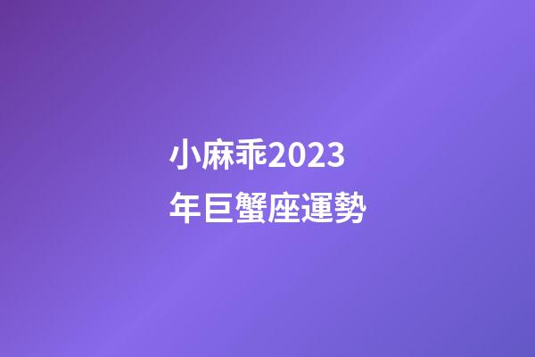 小麻乖2023年巨蟹座運勢-第1張-星座運勢-玄機派