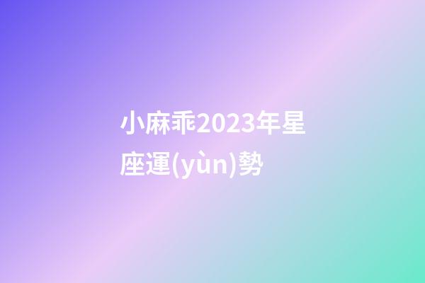 小麻乖2023年星座運(yùn)勢