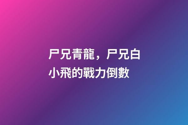 尸兄青龍，尸兄白小飛的戰力倒數-第1張-觀點-玄機派