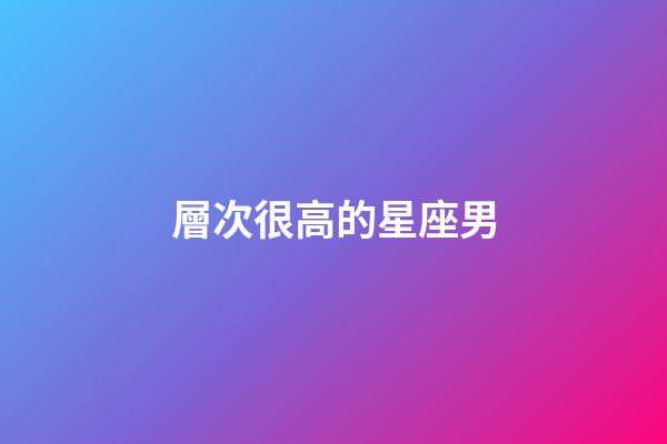 層次很高的星座男
