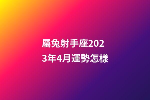 屬兔射手座2023年4月運勢怎樣-第1張-星座運勢-玄機派