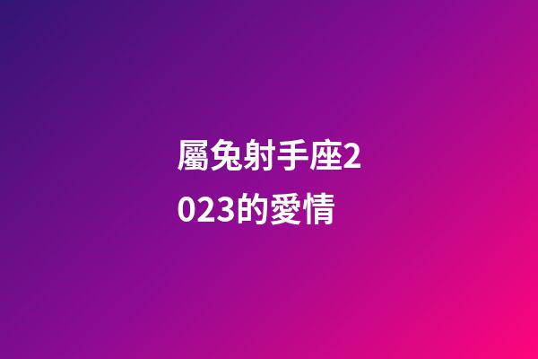 屬兔射手座2023的愛情-第1張-星座運(yùn)勢-玄機(jī)派