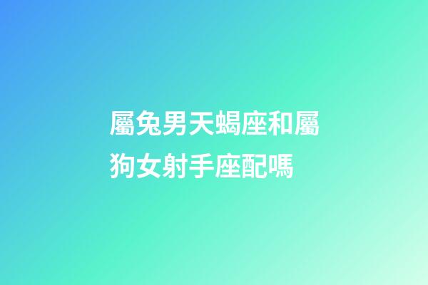 屬兔男天蝎座和屬狗女射手座配嗎-第1張-星座運勢-玄機派