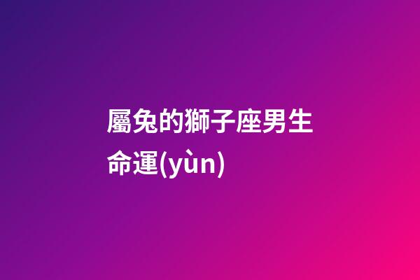 屬兔的獅子座男生命運(yùn)-第1張-星座運(yùn)勢(shì)-玄機(jī)派