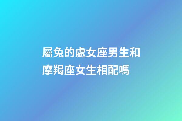 屬兔的處女座男生和摩羯座女生相配嗎-第1張-星座運(yùn)勢(shì)-玄機(jī)派