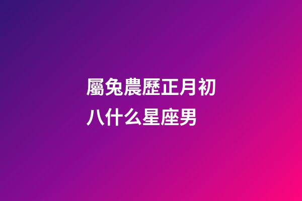 屬兔農歷正月初八什么星座男-第1張-星座運勢-玄機派