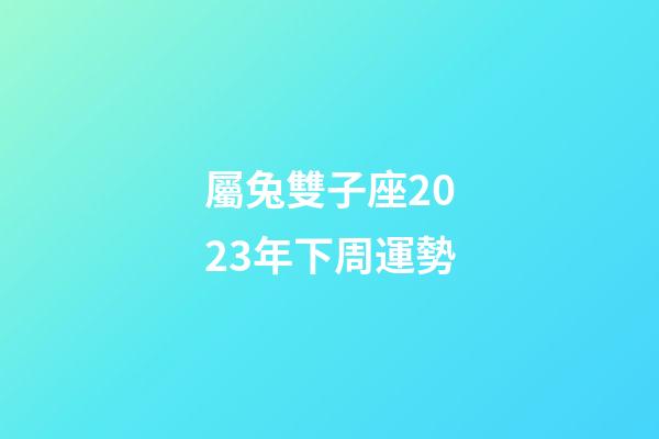 屬兔雙子座2023年下周運勢-第1張-星座運勢-玄機派