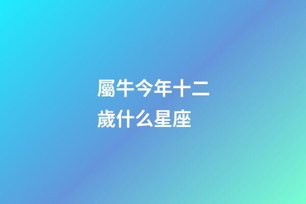 屬牛今年十二歲什么星座-第1張-星座運(yùn)勢-玄機(jī)派