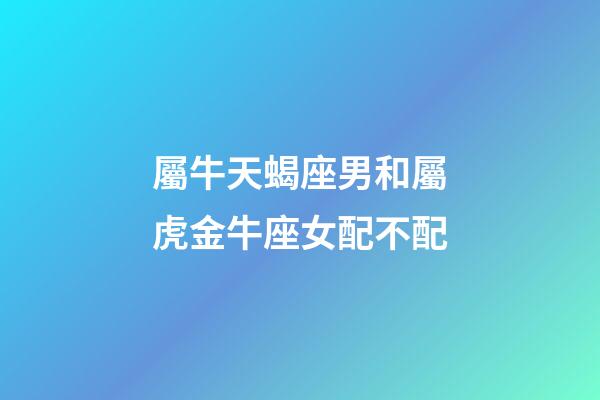 屬牛天蝎座男和屬虎金牛座女配不配-第1張-星座運勢-玄機(jī)派