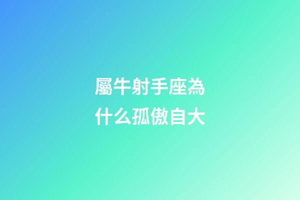 屬牛射手座為什么孤傲自大-第1張-星座運(yùn)勢(shì)-玄機(jī)派