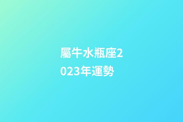 屬牛水瓶座2023年運勢-第1張-星座運勢-玄機派