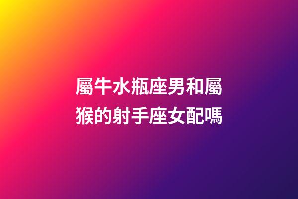 屬牛水瓶座男和屬猴的射手座女配嗎-第1張-星座運勢-玄機派