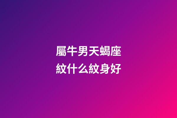 屬牛男天蝎座紋什么紋身好-第1張-星座運勢-玄機派
