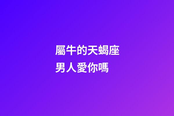 屬牛的天蝎座男人愛你嗎-第1張-星座運勢-玄機派