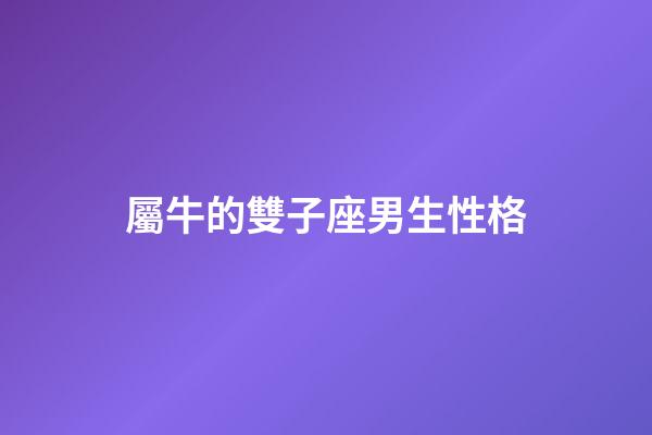屬牛的雙子座男生性格-第1張-星座運勢-玄機派
