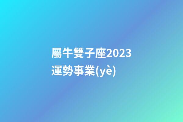屬牛雙子座2023運勢事業(yè)-第1張-星座運勢-玄機派
