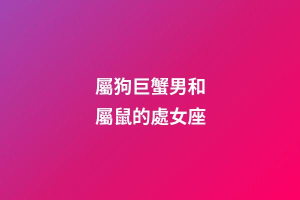 屬狗巨蟹男和屬鼠的處女座-第1張-星座運勢-玄機派