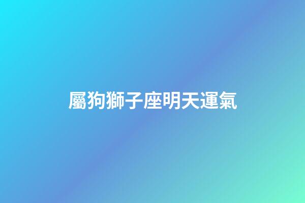 屬狗獅子座明天運氣-第1張-星座運勢-玄機派