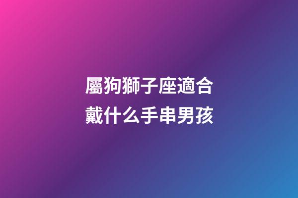 屬狗獅子座適合戴什么手串男孩-第1張-星座運勢-玄機派