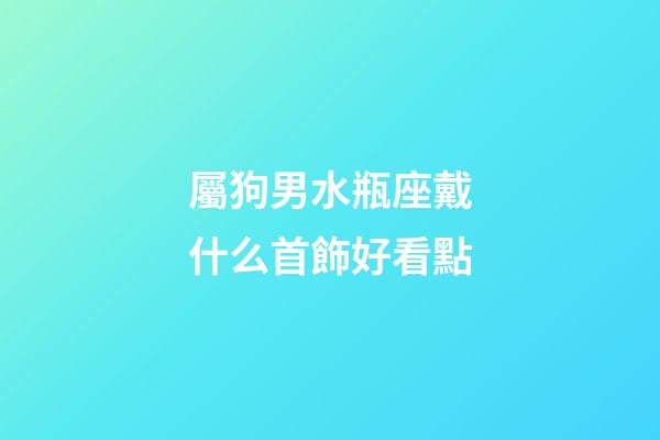 屬狗男水瓶座戴什么首飾好看點